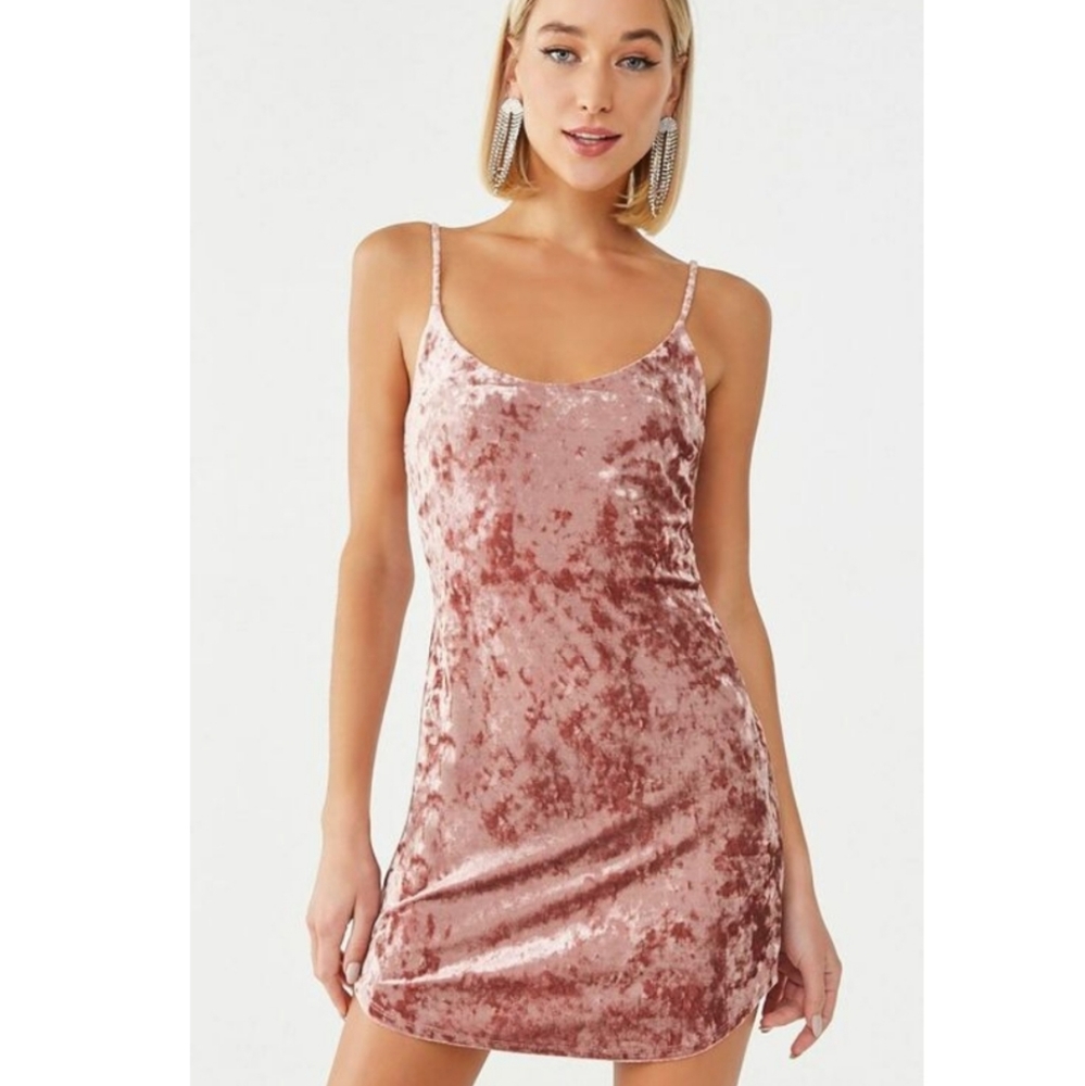 Crushed Velvet Cami Dress M
